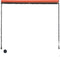 vidaXL - Luifel - uittrekbaar - met - LED - 250x150 - cm - oranje - en - bruin