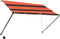 vidaXL - Luifel - uittrekbaar - met - LED - 250x150 - cm - oranje - en - bruin
