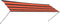 vidaXL - Luifel - uittrekbaar - met - LED - 300x150 - cm - oranje - en - bruin