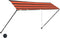 vidaXL - Luifel - uittrekbaar - met - LED - 300x150 - cm - oranje - en - bruin