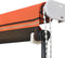 vidaXL - Luifel - uittrekbaar - met - LED - 300x150 - cm - oranje - en - bruin