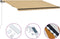 vidaXL - Luifel - uittrekbaar - met - windsensor - en - LED - 600x300 - cm - geel - en - wit