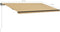 vidaXL - Luifel - uittrekbaar - met - windsensor - en - LED - 600x300 - cm - geel - en - wit