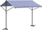 vidaXL - Luifel - vrijstaand - 300x300 - cm - stof - en - staal - blauw - en - wit