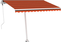 vidaXL - Luifel - vrijstaand - automatisch - 300x250 - cm - oranje - en - bruin