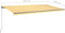 vidaXL - Luifel - vrijstaand - automatisch - 600x350 - cm - geel - en - wit