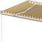 vidaXL - Luifel - vrijstaand - automatisch - 600x350 - cm - geel - en - wit