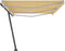 vidaXL - Luifel - vrijstaand - automatisch - 600x350 - cm - geel - en - wit