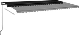 vidaXL - Luifel - vrijstaand - automatisch - 600x350 - cm - antracietkleurig