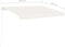 vidaXL - Luifel - vrijstaand - handmatig - uittrekbaar - 300x250 - cm - crèmekleurig