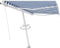 vidaXL - Luifel - vrijstaand - handmatig - uittrekbaar - 300x250 - cm - blauw - en - wit