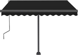 vidaXL - Luifel - vrijstaand - handmatig - uittrekbaar - 350x250 - cm - antraciet