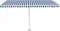 vidaXL - Luifel - vrijstaand - handmatig - uittrekbaar - 450x300 - cm - blauw - en - wit
