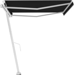 vidaXL - Luifel - vrijstaand - handmatig - uittrekbaar - 450x350 - cm - antraciet