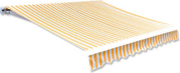 vidaXL - Luifeldoek - 3x2,5 - m - canvas - zonnebloemgeel - en - wit