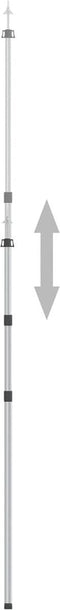 vidaXL - Luifelstok - telescopisch - 102-260 - cm - aluminium