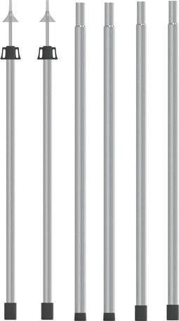 vidaXL - Luifelstokken - 2 - st - telescopisch - 102-260 - cm - aluminium
