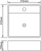 vidaXL - Luxe - wastafel - met - overloop - en - kraangat - vierkant - keramiek - 41x41 - cm