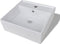 vidaXL - Luxe - wastafel - met - overloop - en - kraangat - vierkant - keramiek - 41x41 - cm