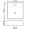 vidaXL - Luxe - wastafel - met - overloop - en - kraangat - vierkant - keramiek - 41x41 - cm