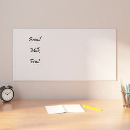 vidaXL Magneetbord voor aan de wand 80x40 cm gehard glas wit