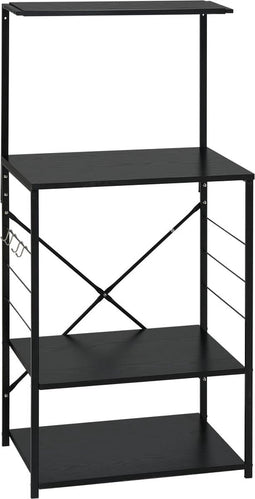 vidaXL - Magnetronkast - 60x39,6x123 - cm - bewerkt - hout - zwart