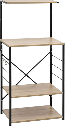 vidaXL - Magnetronkast - 60x39,6x123 - cm - bewerkt - hout - zwart - en - eikenkleurig