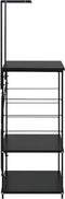 vidaXL - Magnetronkast - 60x39,6x123 - cm - bewerkt - hout - zwart - en - eikenkleurig