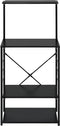vidaXL - Magnetronkast - 60x39,6x123 - cm - bewerkt - hout - zwart