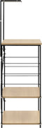 vidaXL - Magnetronkast - 60x39,6x123 - cm - bewerkt - hout - zwart - en - eikenkleurig