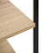 vidaXL - Magnetronkast - 60x39,6x123 - cm - bewerkt - hout - zwart - en - eikenkleurig