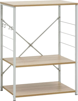 vidaXL - Magnetronkast - 60x39,6x79,5 - cm - bewerkt - hout - wit - en - eikenkleurig