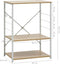 vidaXL - Magnetronkast - 60x39,6x79,5 - cm - bewerkt - hout - wit - en - eikenkleurig