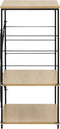 vidaXL - Magnetronkast - 60x39,6x79,5 - cm - bewerkt - hout - zwart - en - eikenkleur