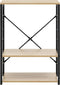 vidaXL - Magnetronkast - 60x39,6x79,5 - cm - bewerkt - hout - zwart - en - eikenkleur