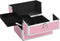 vidaXL - Make-up - koffer - 22x30x21 - cm - aluminium - roze
