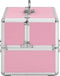 vidaXL - Make-up - koffer - 22x30x21 - cm - aluminium - roze