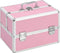 vidaXL - Make-up - koffer - 22x30x21 - cm - aluminium - roze