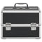 vidaXL - Make-up - koffer - 22x30x21 - cm - aluminium - zwart