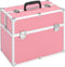 vidaXL - Make-up - koffer - 37x24x35 - cm - aluminium - roze
