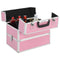 vidaXL - Make-up - koffer - 37x24x35 - cm - aluminium - roze