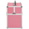 vidaXL - Make-up - koffer - 37x24x35 - cm - aluminium - roze