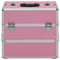 vidaXL - Make-up - koffer - 37x24x35 - cm - aluminium - roze