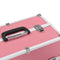 vidaXL - Make-up - koffer - 37x24x35 - cm - aluminium - roze