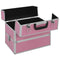 vidaXL - Make-up - koffer - 37x24x35 - cm - aluminium - roze
