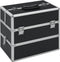 vidaXL - Make-up - koffer - 37x24x35 - cm - aluminium - zwart