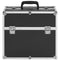 vidaXL - Make-up - koffer - 37x24x35 - cm - aluminium - zwart
