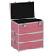 vidaXL - Make-up - koffer - 37x24x40 - cm - aluminium - roze