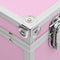 vidaXL - Make-up - koffer - 37x24x40 - cm - aluminium - roze