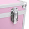 vidaXL - Make-up - koffer - 37x24x40 - cm - aluminium - roze